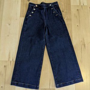 High-Rise Wide-Leg Cropped Jeans SAILOR Style Banana Republic Size 6